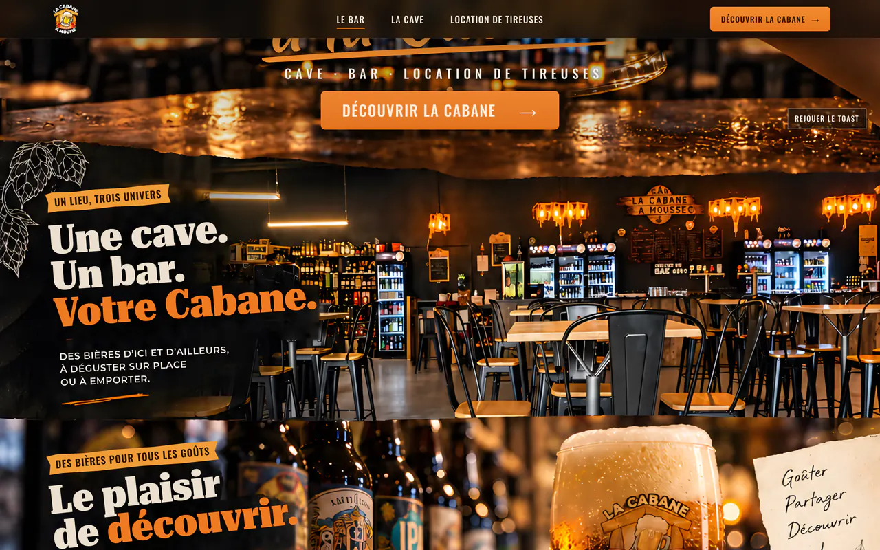 La Cabane à Mousse: tela 2 do site no ar