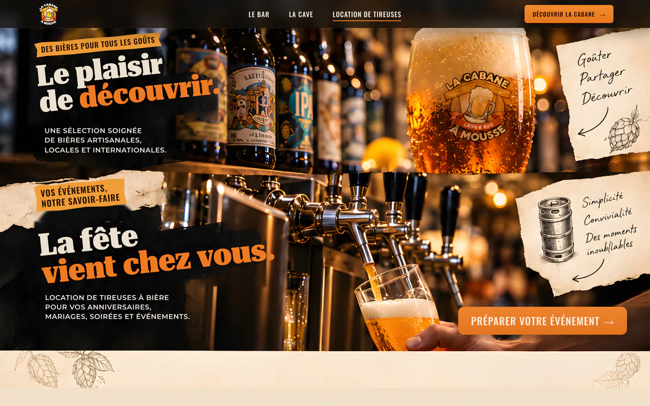 La Cabane à Mousse: tela 3 do site no ar