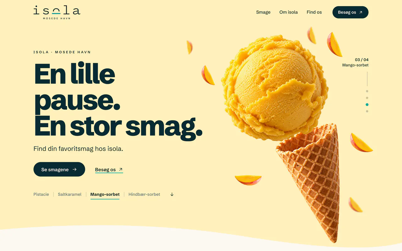 isola: tela 2 do site no ar